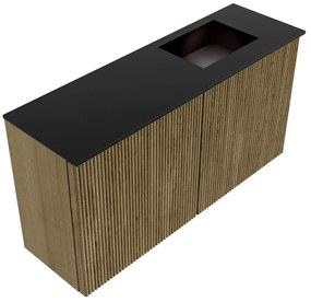 Mondiaz Joya 80cm toiletmeubel dusk met wastafel faye rechts zonder kraangat urban