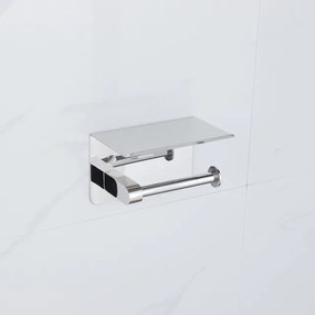 Fortifura Calvi - toiletrolhouder - met plateau - chroom SW1183056