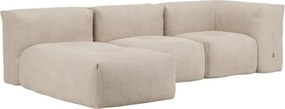 Soft Zitzak Indoor 3 Seater + Lounger - Corduroy Beige