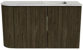 Mondiaz Joya DLux 70cm toiletmeubel ronding links shadow met wastafel faye rechts zonder kraangat glace