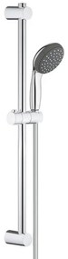 GROHE Vitalo Start 100 glijstangset - 60cm - ronde handdouche - 1 straalsoort - gladde doucheslang - chroom/zwart 27942000