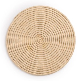 Set van 2 placemats in gevlochten raffia, Tibou