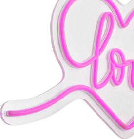 Neon wandlamp roze incl. LED - Love