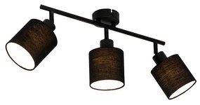 Moderne plafondlamp zwart 3-lichts - Hetta