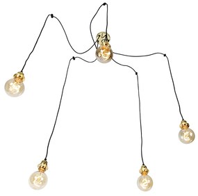 Eettafel / Eetkamer Moderne hanglamp goud dimbaar - Cava 5 Modern Minimalistisch rond Binnenverlichting Lamp
