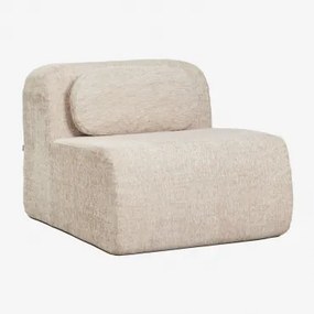 Centrale Module Voor Modulaire Bank In Vacuüm Verpakte Chenille Merida Chenille Dik Tapiocabeige - Sklum