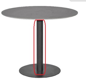 Bistroset 2 personen 70 cm Aluminium/textileen Grijs Osmen Joliet/Como