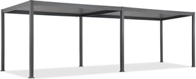 Lagos 3x6 vrijstaande terraspergola met 3m Garden Point antraciet zijrolluiken