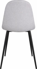 Set van 4 Zwarte Teok Stoffen Stoelen