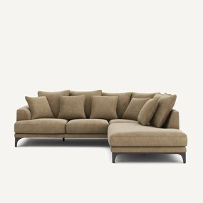 Hoekbank in stonewashed fluweel, ARMENTO