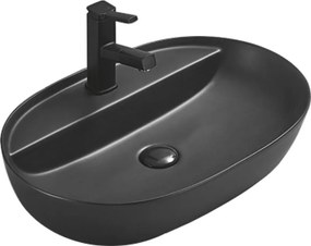 Mexen Adel opbouw wasbak 60 x 41 cm, zwarte mat - 22166085