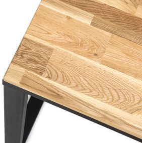 Hoge bartafel, 4-6 personen, eik/staal, Hiba