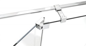 Van Rijn ST08 hoekcabine met draaideur helder glas 100x140cm chroom