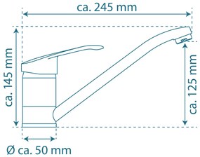 Schutte FALCON ééngreepsmengkraan keuken, chroom