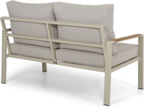 Stoel en Bank Loungeset 4 personen Aluminium Zand/Beige  Domani Furniture Leaf
