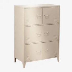 6-deurs Kluis 80x40 Cm In Pohpli-staal Tapioca Beige - Sklum