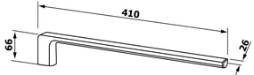 Gedy Pirenei handdoekhouder 41cm zwart mat
