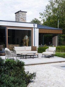 Taste by 4 Seasons Salute salontafel terre met ovaal keramisch tafelblad 120 x 65 cm (H 30 cm) Loungetafel   bruin weerbestendig