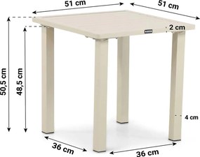 Bistroset 2 personen  Aluminium Taupe Lifestyle Garden Furniture Albelli