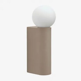 Buitenwandlamp Met Glazen Bol Voor Buitengebruik In Aluminium Irvine Moka Bruin - Sklum