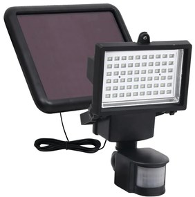 vidaXL Solarspotlight met sensor LED zwart