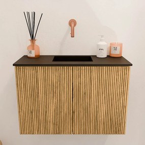 Mondiaz Joya 60cm toiletmeubel oak met wastafel faye midden zonder kraangat urban