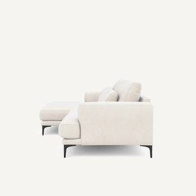 XL hoekbank links in chenille fluweel, MARSILE