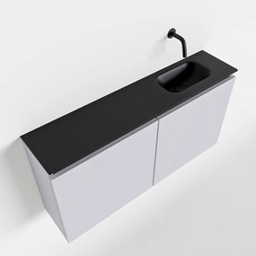 Mondiaz Ture 100cm toiletmeubel cale met wastafel urban rechts geen kraangat