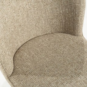 Eleonora Molly Draaibare Eetkamerstoel Taupe Met Beige Poten