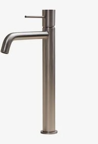 Orveta Wastafelkraan Van Messing ↑30 Cm & Geborsteld Grijs - Sklum