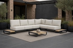 Hoek loungeset 6 personen Aluminium Grijs  Lifestyle Garden Furniture Venice