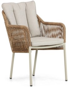 Tuinset 6 personen 240 cm Aluminium/Rope Taupe De Laan Projects