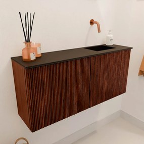 Mondiaz Joya 90cm toiletmeubel ruby met wastafel faye rechts zonder kraangat urban