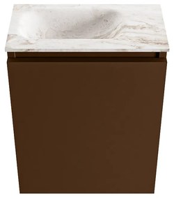 Mondiaz Ture DLux toiletmeubel 40cm rust met wastafel frappe links zonder kraangat