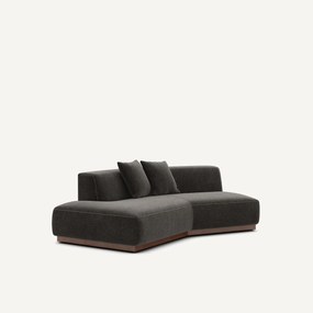 Halve zetel links in chenille fluweel, JACOPO