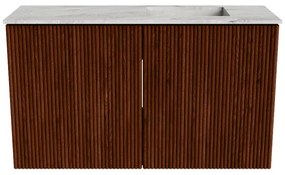 Mondiaz Joya DLux 70cm toiletmeubel ruby met wastafel faye rechts 1 kraangat glace