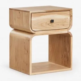 Pack Van 2 Nachtkastjes 40x35 Cm Van Ferni Hout Rustiek Acaciabruin - Sklum
