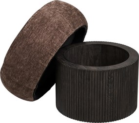 Christchurch Opbergpoef Chenille - Dark Brown