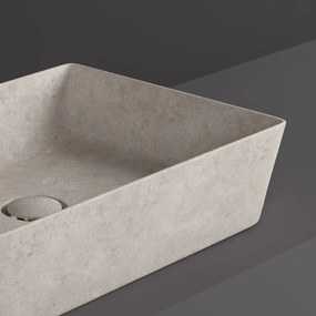 Rak Skin rechthoekige waskom 50x36cm beige beton