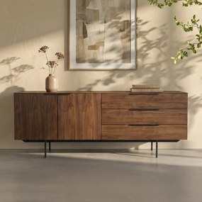 Zuiver Travis Walnoot Dressoir - 180x45x70.5cm.