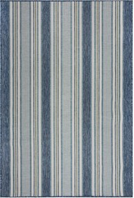 Vlak geweven in- & outdoor vloerkleed Roma Stripe