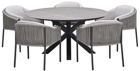 Garden Impressions Delvin tuinset 6-delig - Duuk tuintafel Ø150 cm