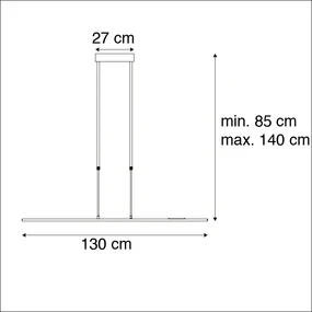 Eettafel / Eetkamer Moderne hanglamp zwart incl LED dimbaar - Bold Design, Modern Binnenverlichting Lamp
