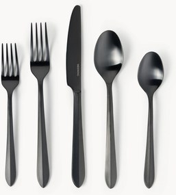 Geborstelde roestvrijstalen bestekset Thibaud, in verschillende maten