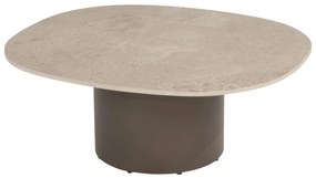 4 Seasons Outdoor Sofie tuintafel terre met zandkleurig keramisch blad 70 x 80 cm  LoungetafelTuintafel    bruin weerbestendig