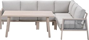 Garden Impressions San Capri lounge dining set 6-delig incl. stoel - light oak aluminium