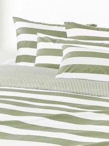 Gestreept katoenen omkeerbaar dekbedovertrek Lorena