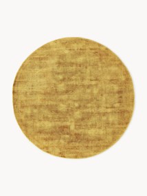 Rond handgeweven viscose vloerkleed Jane