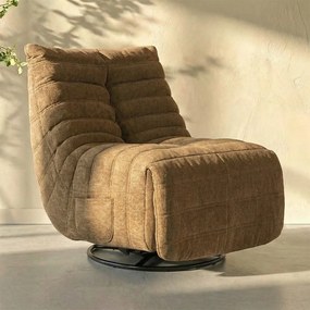 Verstelbare Lounge Fauteuil Retro Caramel