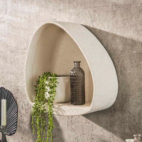 Wit Wandschap Organische Vorm - 42x21x45cm.